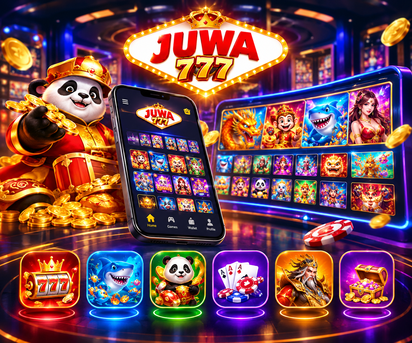 Juwa 777 game lobby and mobile game categories